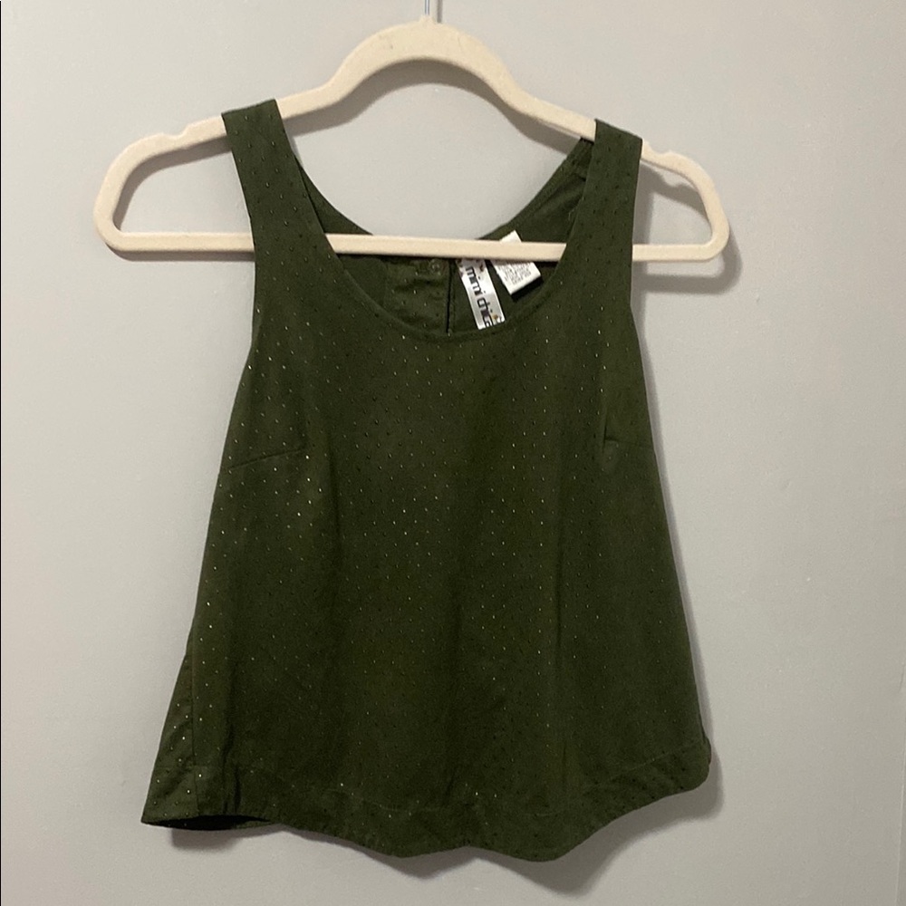 Mimi Chica Green Crop Tank Top Relaxed Fit